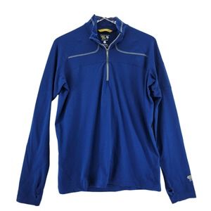 Mountain Hardware Men's Long Sleeve Performance 1/4 Zip Shirt Size Medium Blue